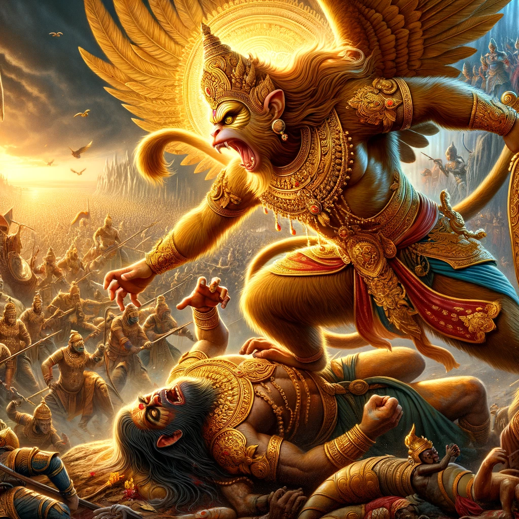 Sugreeva Kills Virupaksha